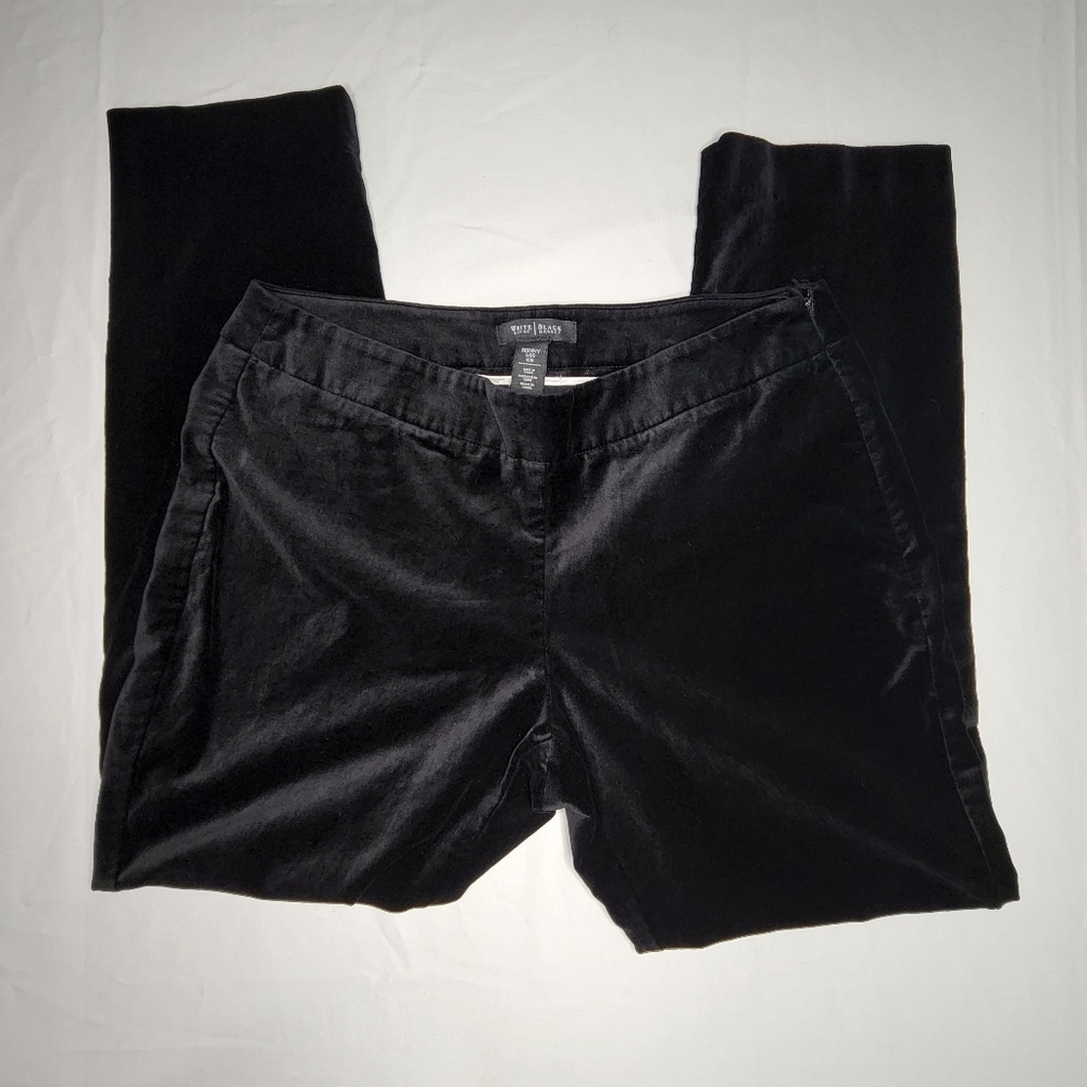 2/$20 White House Black Market Womens Black Velvet Pants Sz 10R